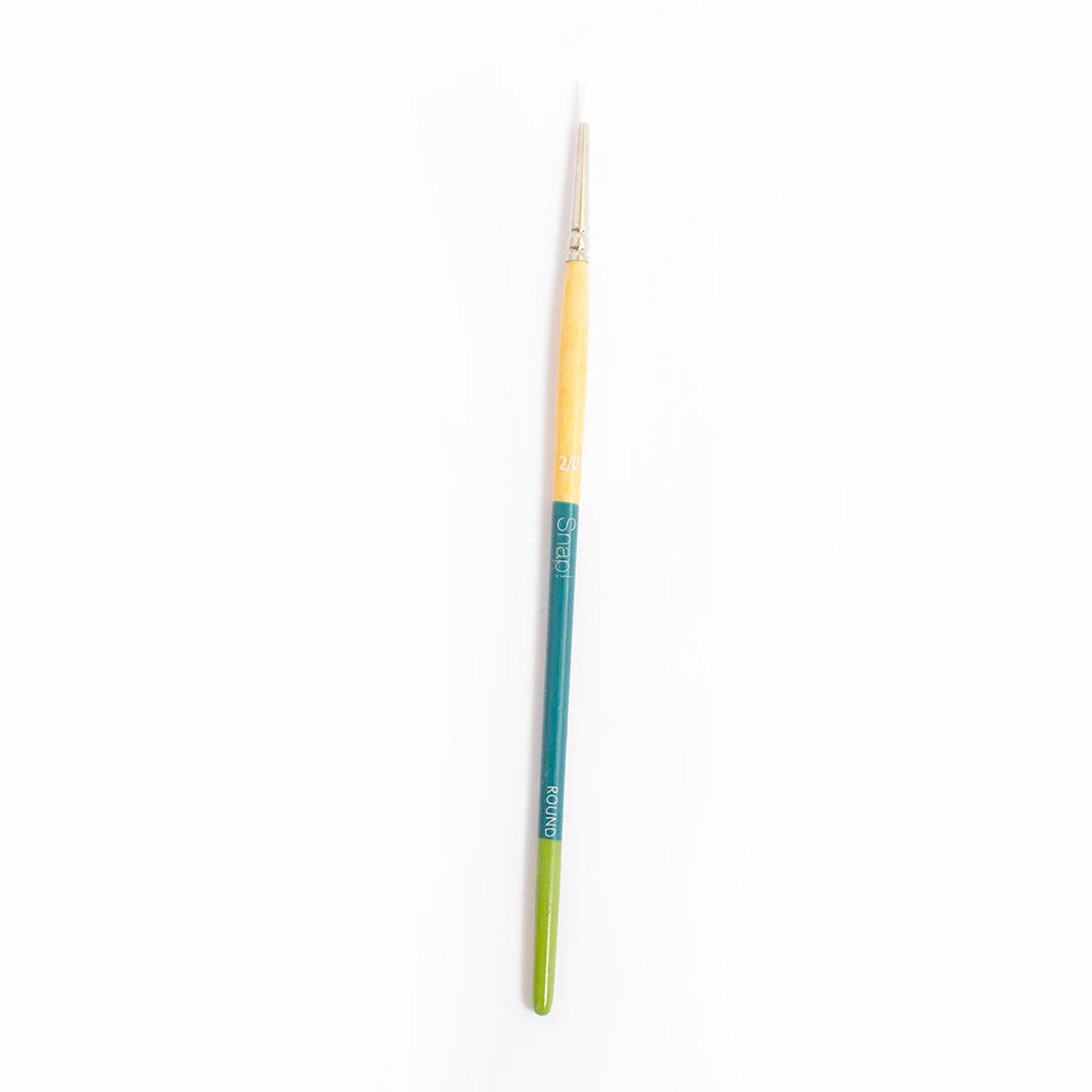 Princeton, White, Brush, Art & School, Snap White Taklon Round, 2/0, 402247